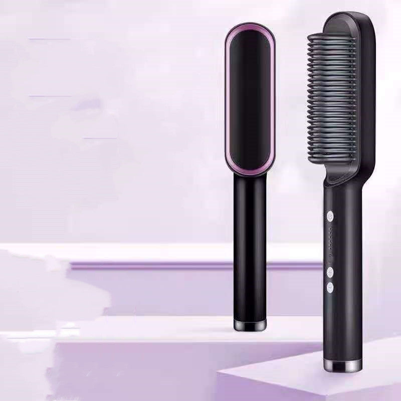 2 In 1 Hair Straightener & Hot Comb - Dual purpose Electric Hair Brush